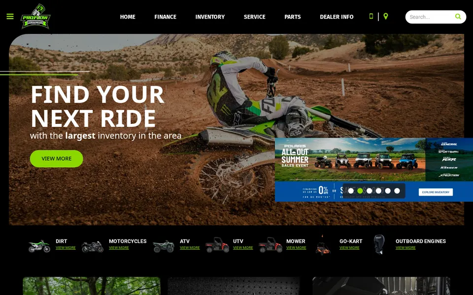 Pro Flow Motorsports website