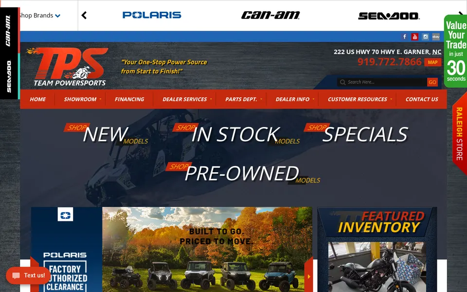 Team Powersports website