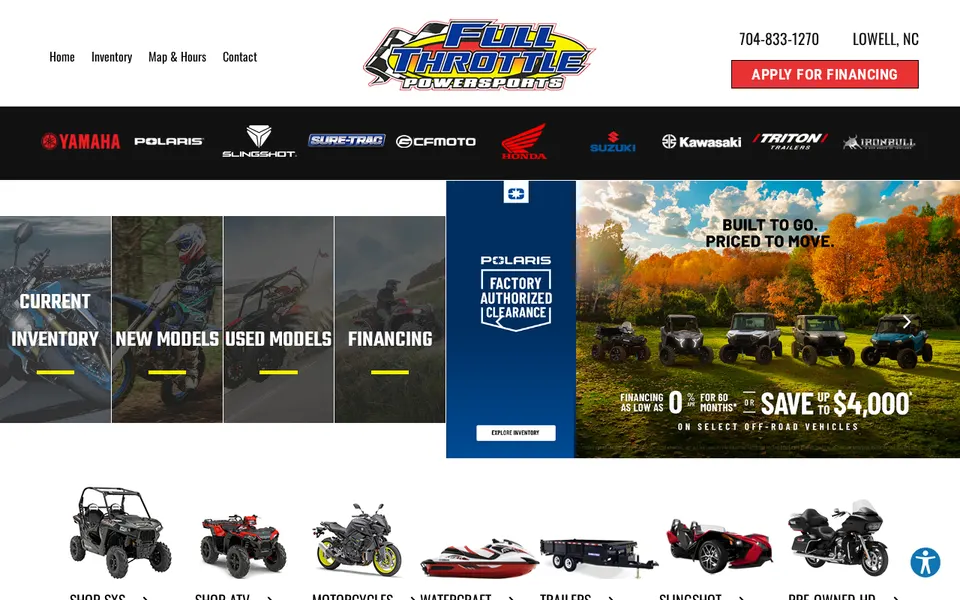 Full Throttle Powersports website