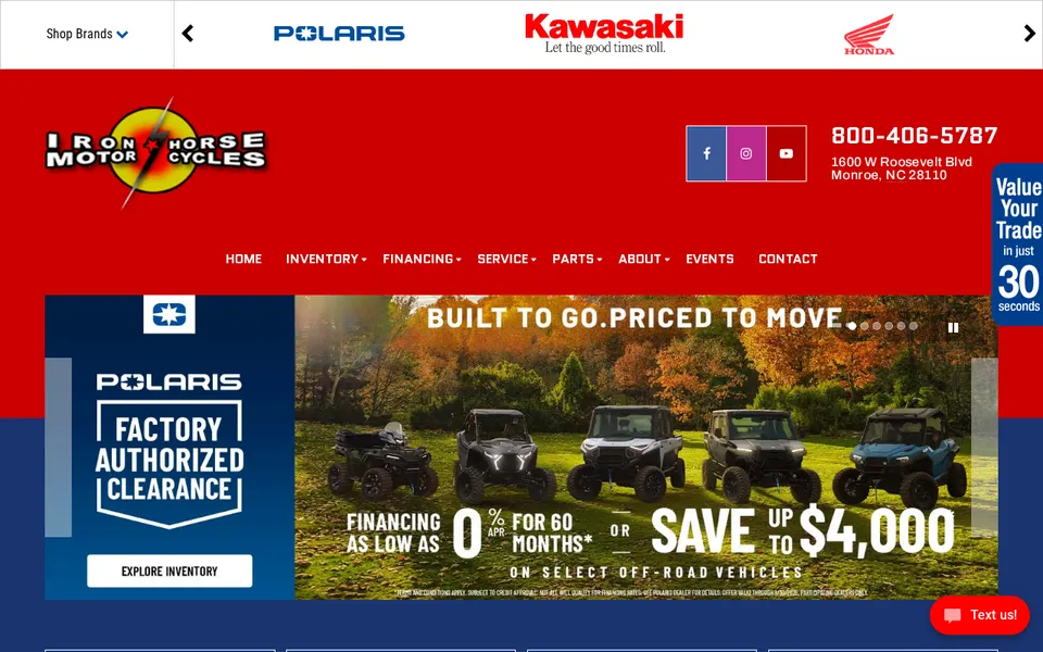 Iron Horse Motorcycles website