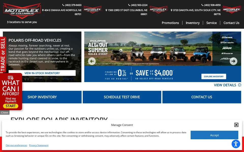 Motoplex Of Columbus website