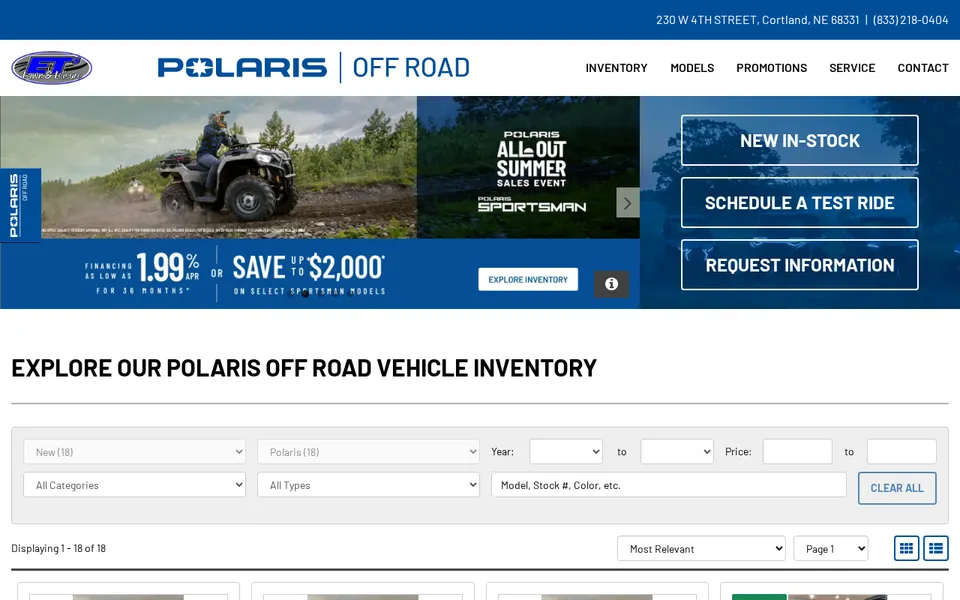 E.T.'S Lawn & Leisure website