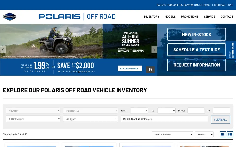Frank Powersports website
