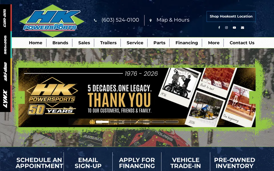 Hk Powersports Laconia website