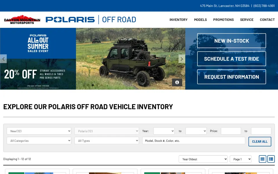 Dalton Mountain Motor Sports website