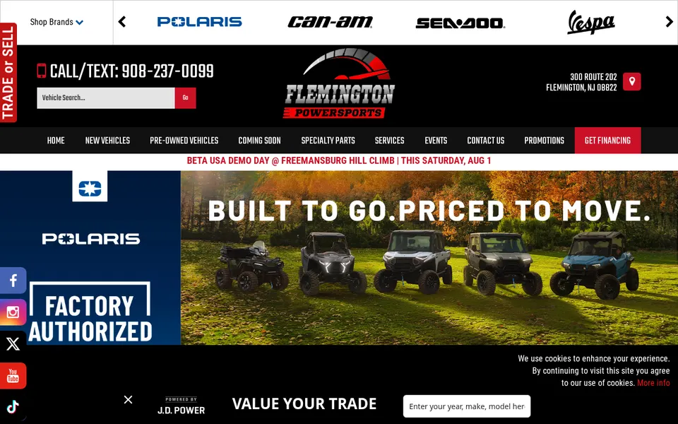 Flemington Powersports website