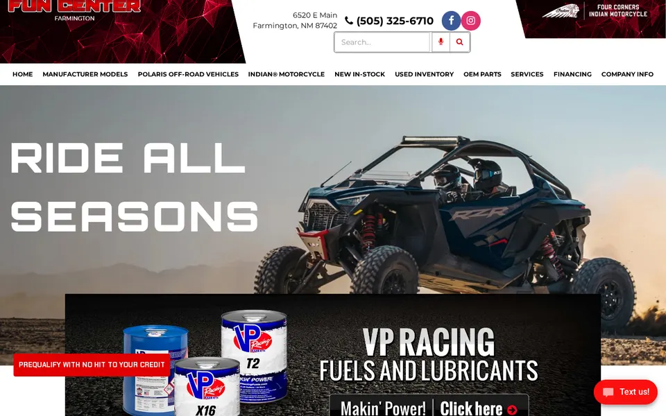 Fun Center website