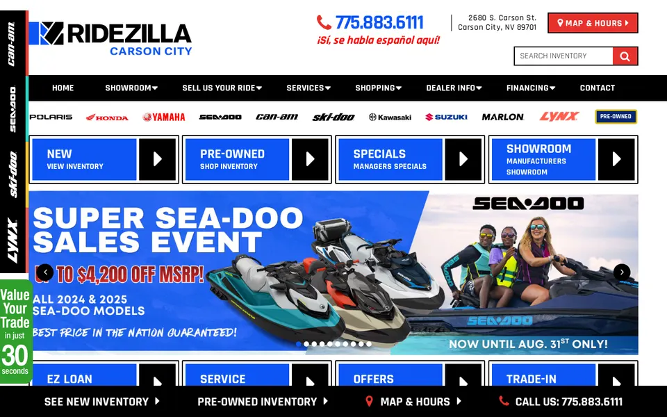 Ridezilla website