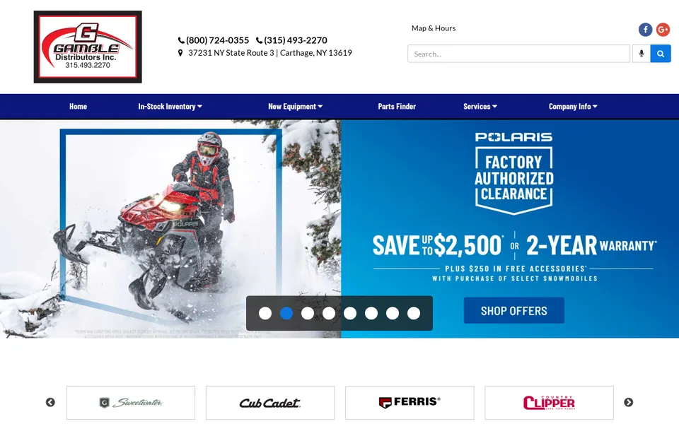 Gamble Distributors Inc. website