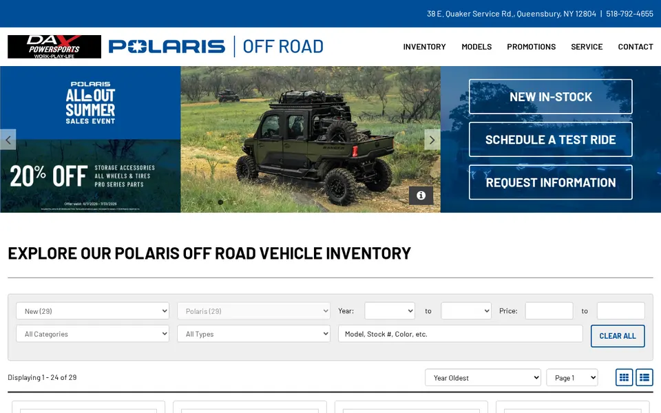 Dax Powersports website