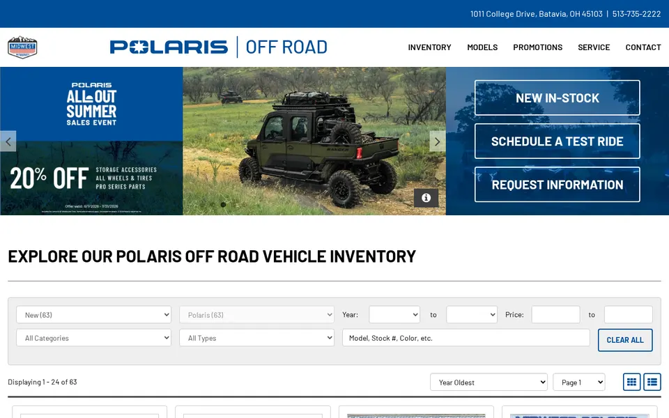 Midwest Polaris website