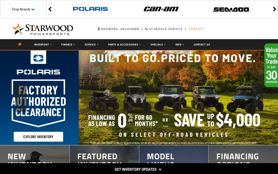 Starwood Powersports Ardmore website
