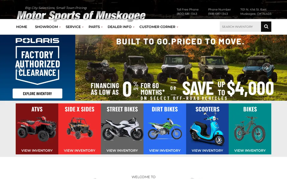 Motor Sports Of Muskogee website