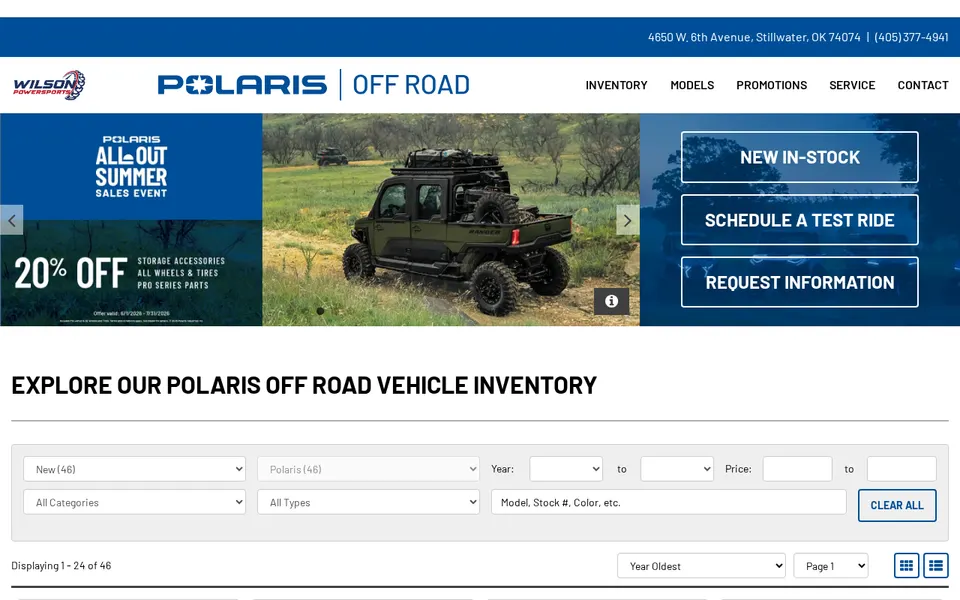 Wilson Powersports website