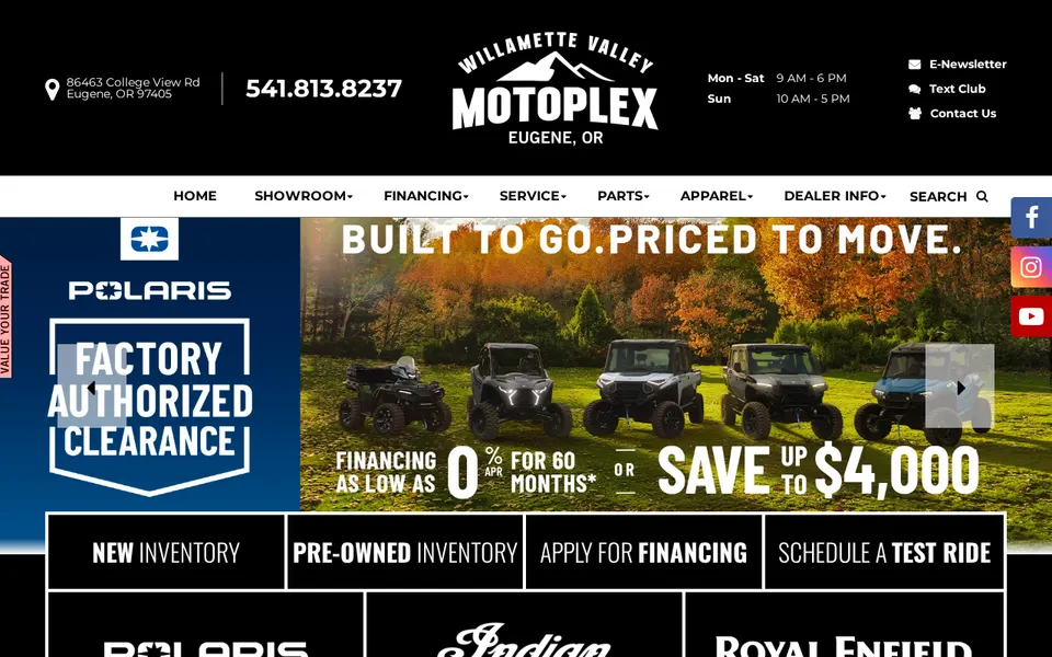 Willamette Valley Motoplex website
