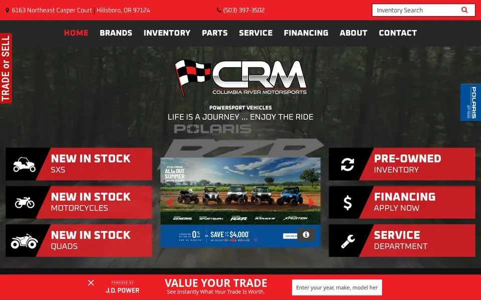 Columbia River Motorsports Hillsboro website