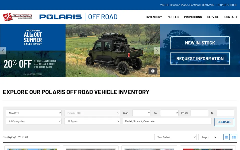 Polaris Of Portland website