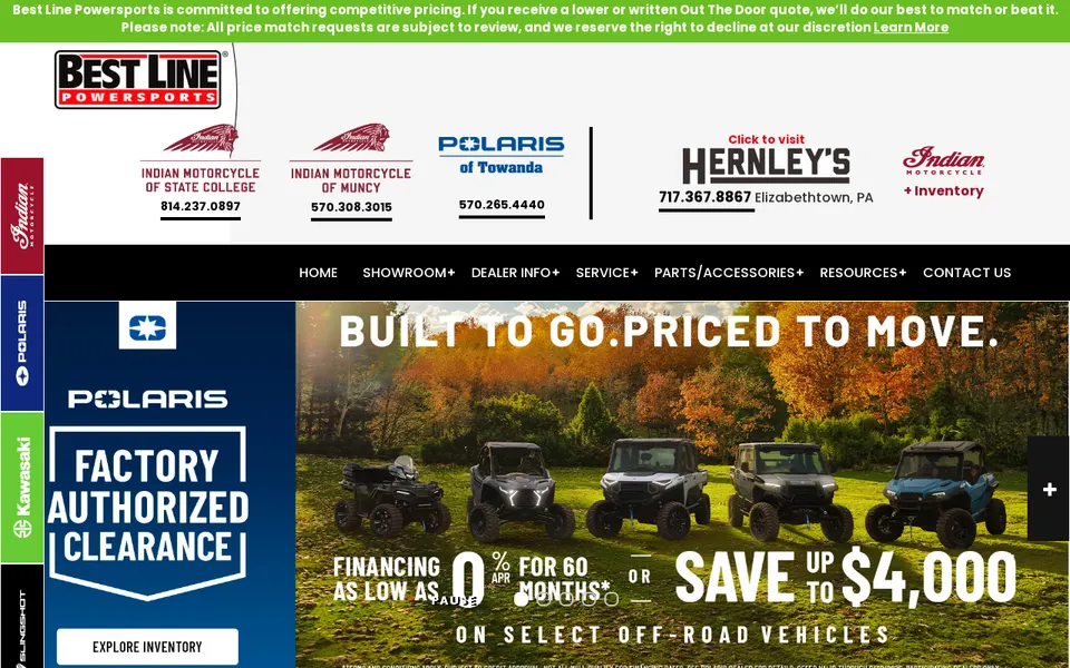 Best Line Powersports website