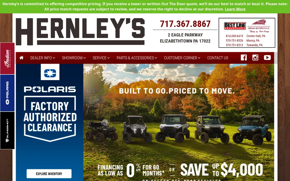 Hernley'S Polaris website