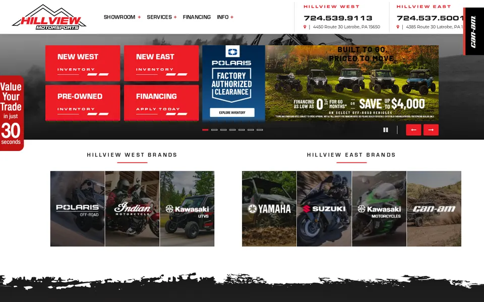 Hillview Motorsports website