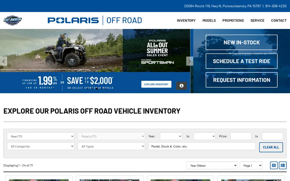 East American Motorsports website