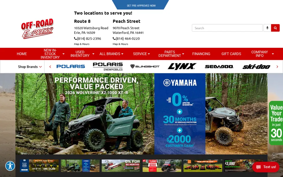 Off-Road Express website