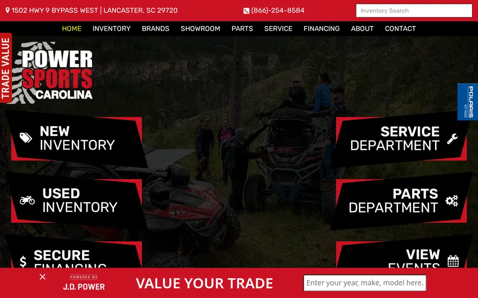 Powersports Carolina website