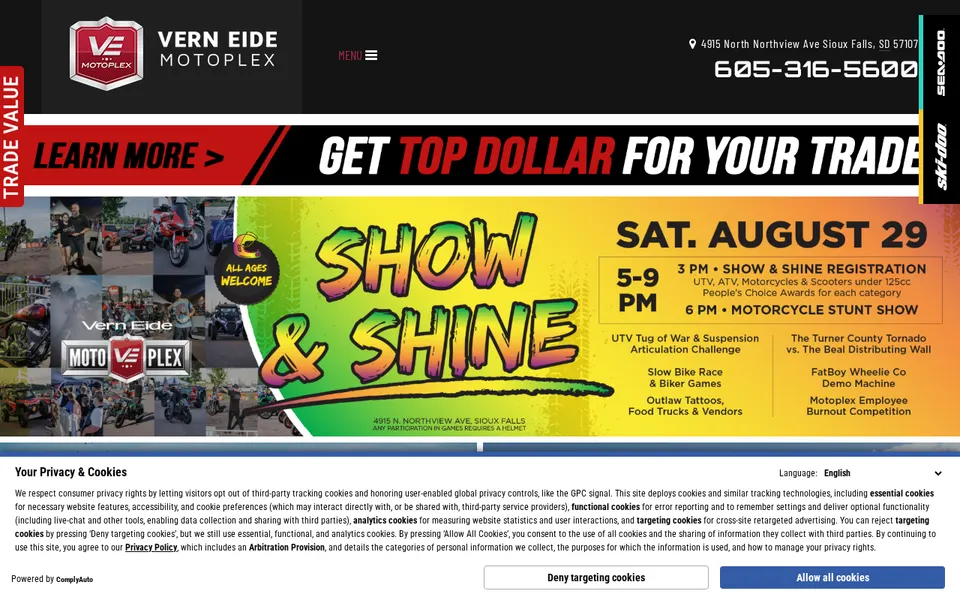 Vern Eide Motoplex website