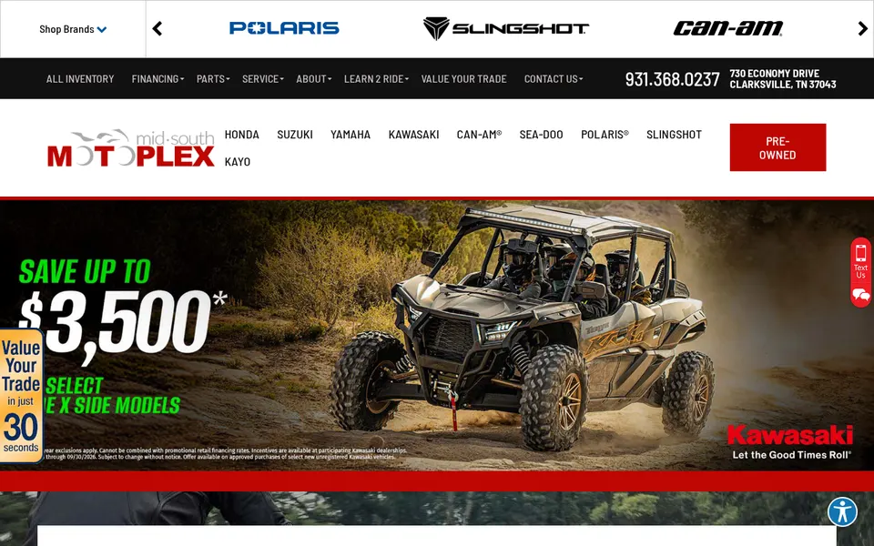 Mid-South Motoplex website