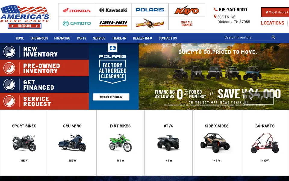 America'S Motor Sports website