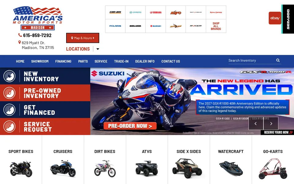 America'S Motor Sports website