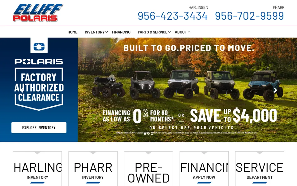 Elliff Motors website