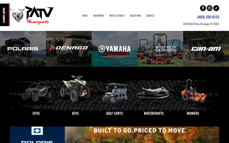 Patv & Powersports Jasper website