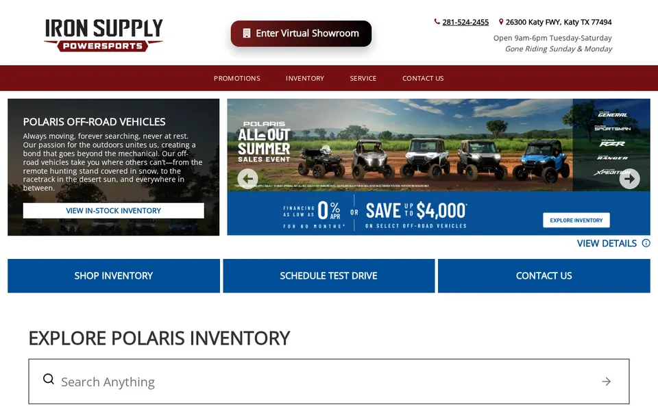 Iron Supply Powersports website