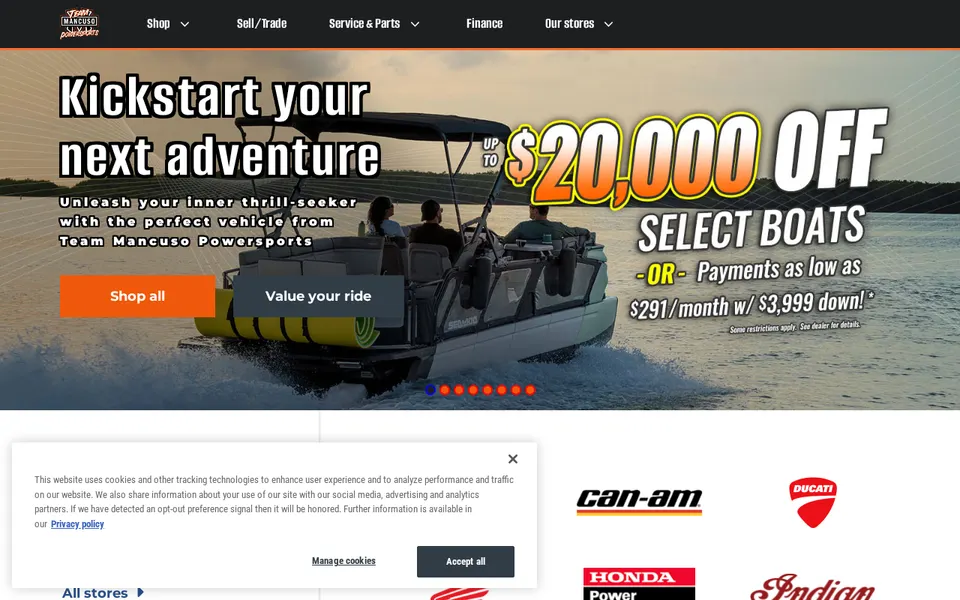 Team Mancuso Powersports South website