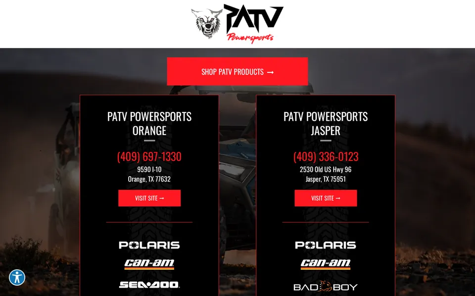 Patv Powersports website