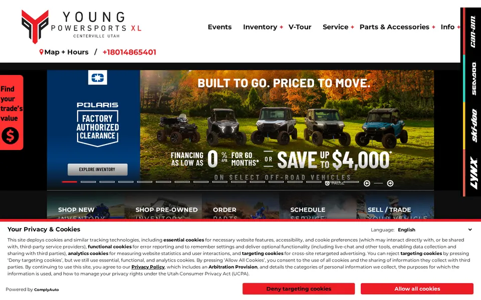 Young Powersports Of Centerville website