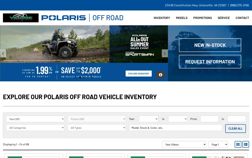 Village Motorsports website