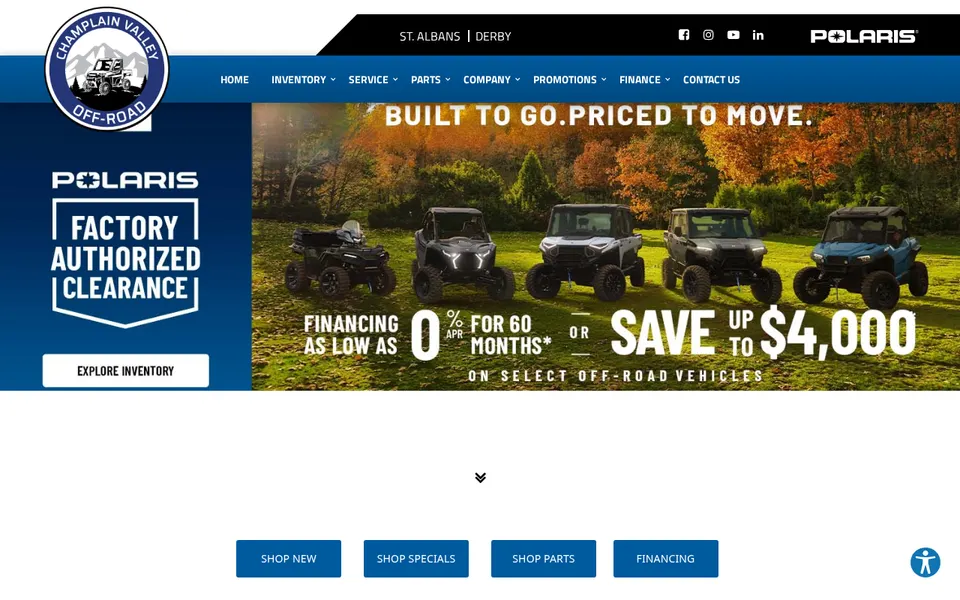 Champlain Valley Eq St. Albans website