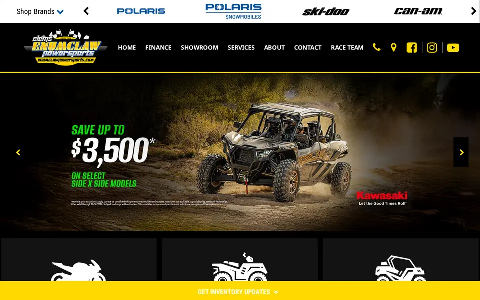 Clems Enumclaw Powersports website