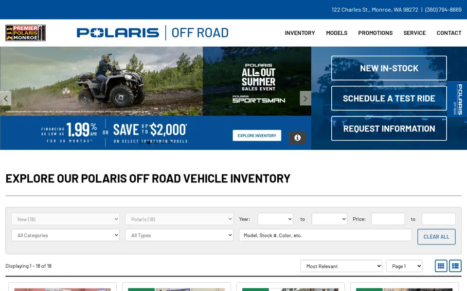 Premier Polaris website