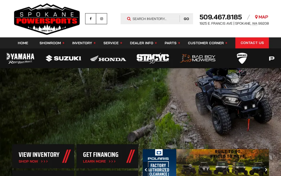Spokane Powersports website