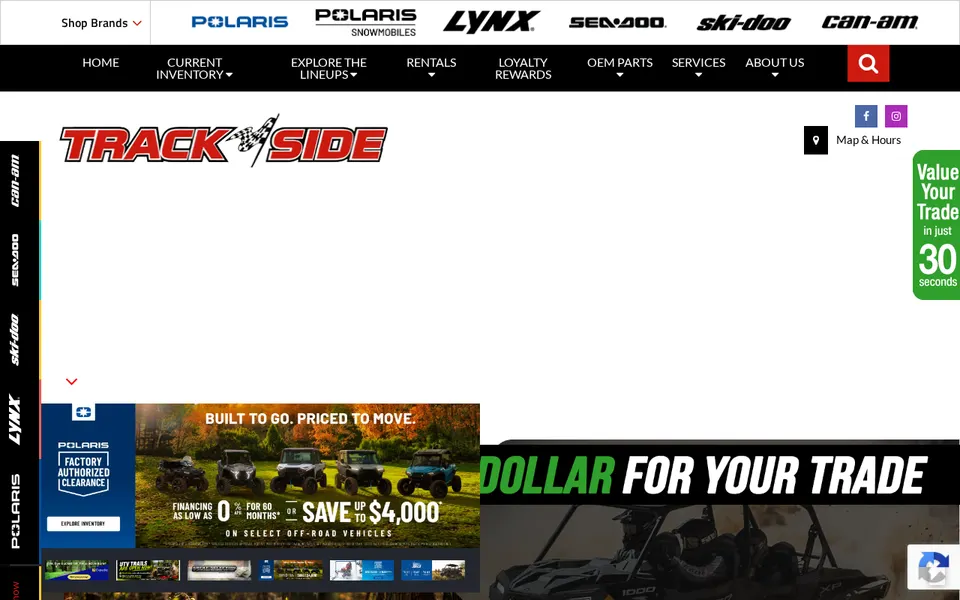 Track Side website