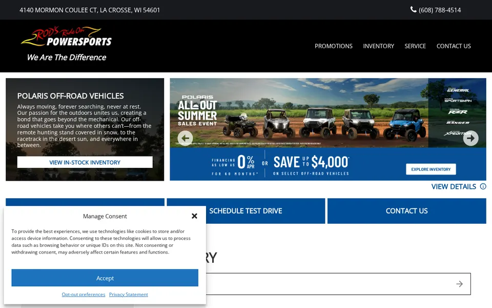 Rod'S Ride On Powersports website