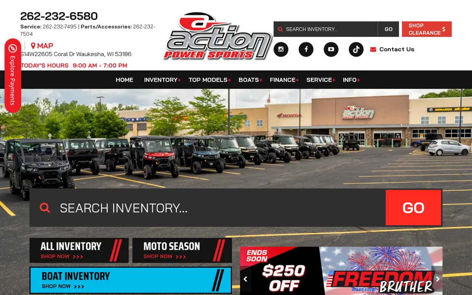 Action Power Sports website