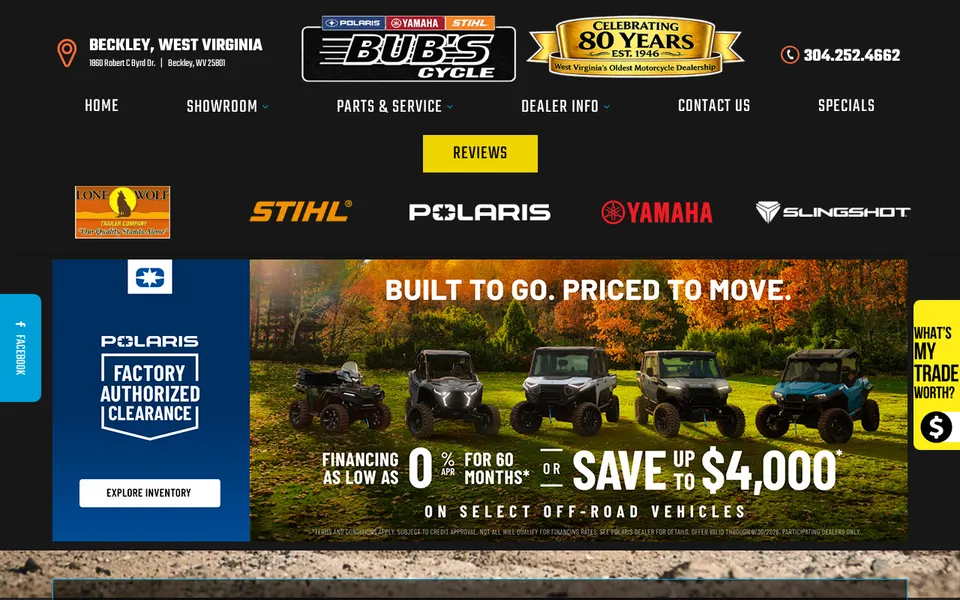 Bub'S Cycle Center, Inc. website