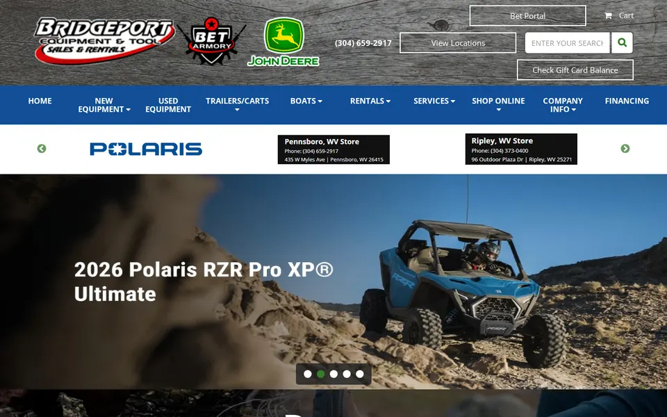 Bridgeport Equipment & Tool website