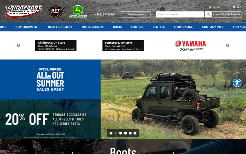 Bridgport Equipment & Tool website