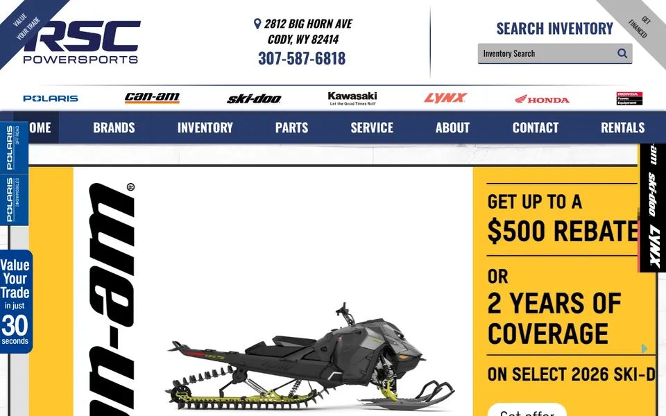 Rsc Powersports website