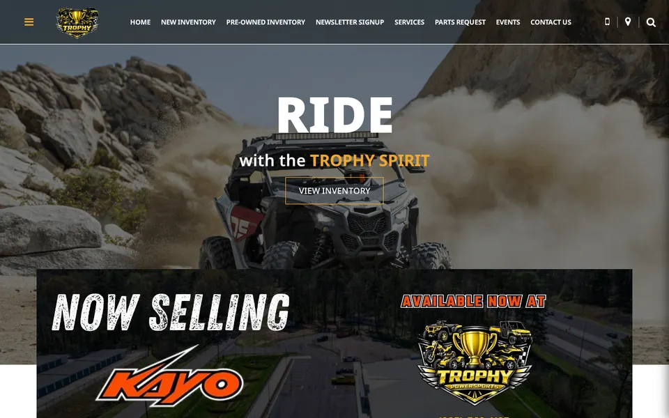 Trophy Powersports Llc. website